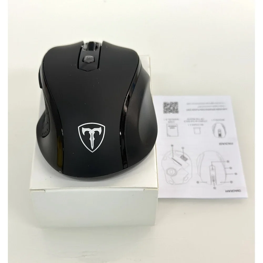 Easterntimes Tech D-09 Wireless Optical Mouse 2.4G Black 2400 CPI Ergonomic New
